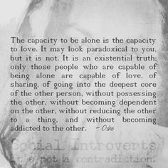 Osho- Being alone